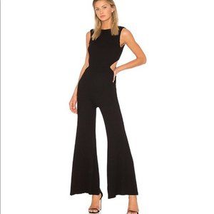 Enza Costa Rib Tie Jumpsuit black from Revolve